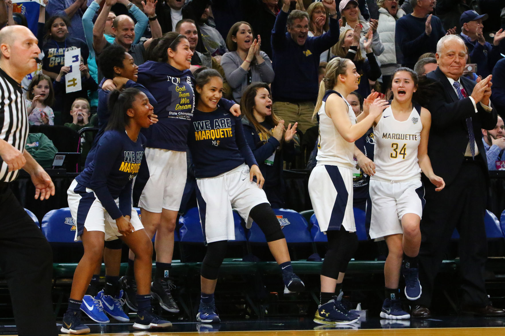 Gallery: Girls Basketball State Finals: Marquette Catholic vs. Vincennes Rivet